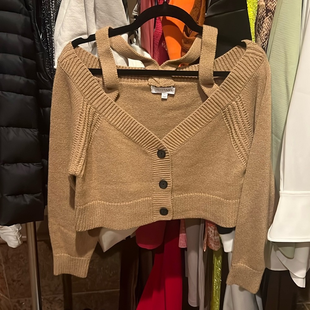 Intermix cris cross cropped sweater